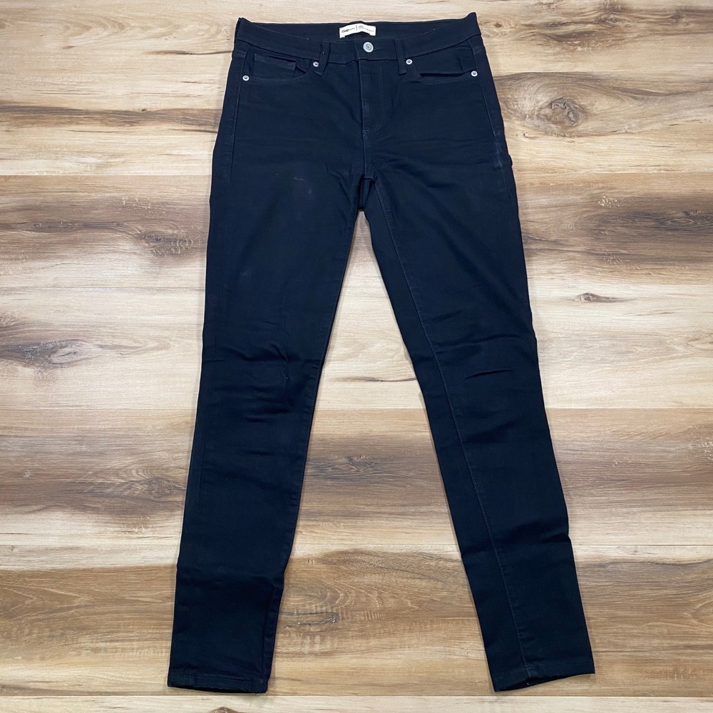 Gap 1969 True Skinny Jeans 28R Sculpt Stretch Black Denim Mid Rise